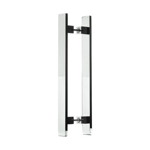 Puxador WF Rubi 40Cm Duplo Vidro/Madeira Polido