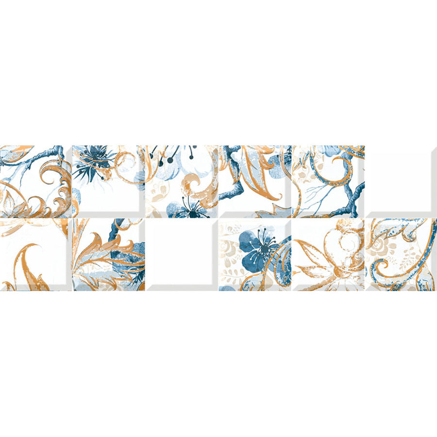 Inserto Incepa 30X90,2 Blossom Blue Acetinado Retificado 61220132