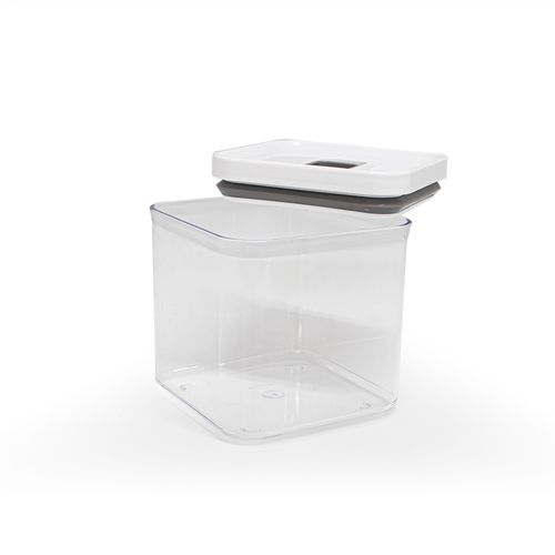 Pote Decor Hermetico Quadrado 2,6Lt Transparente HD-68137