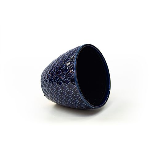 Vaso Decor Ceramica JYH 17x14Cm Azul Marinho 1841B-2