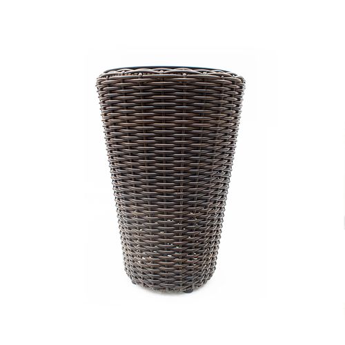 Vaso Polirattan Decor para Jardim 28x40cm Marrom