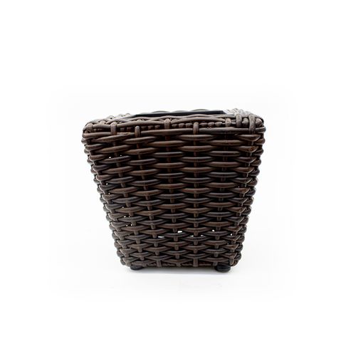 Vaso Polirattan Decor para Jardim 18x17cm Marrom