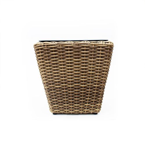 Vaso Polirattan Decor para Jardim 28x28cm P Castanho