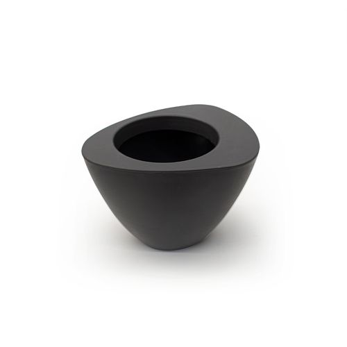 Vaso Plástico Decor para Jardim 19,5x12,5 Chumbo