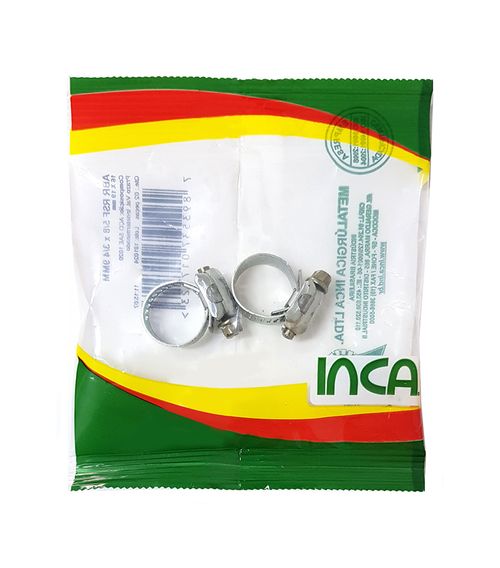 Abraçadeira Inca Mangueira RSF 13X16mm=1/2X5/8 cartela 2 peças 93C