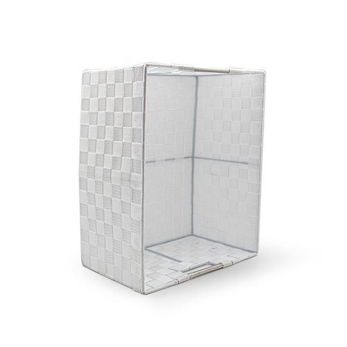 Cesto Baixo Fita Decor 30x20cm Branco