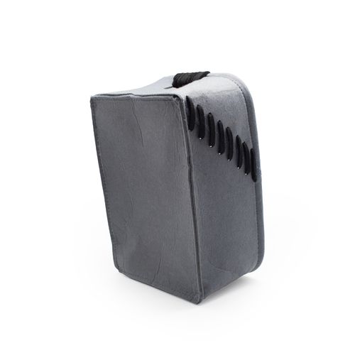 Cesto Decor Cinza/Preto 33x23x15cm