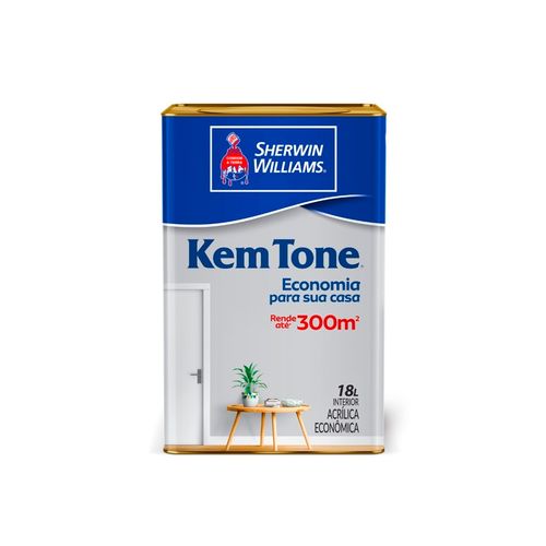 Tinta Sherwin Williams Kemtone Acrílico Fosco Branco 18 Litros 2720006