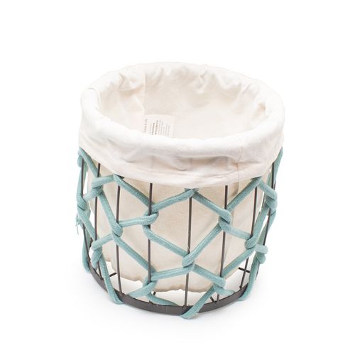 Cesto Casa OK 26x26Cm  P Ferro e Forro Algodao CX219313TE S3