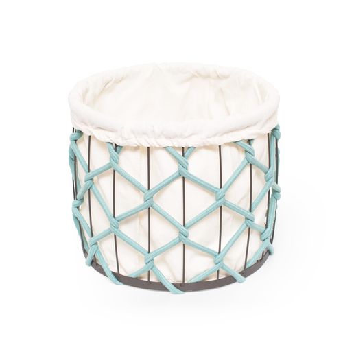 Cesto Casa OK 34x28cm M Ferro e Forro Algodao CX219313TE S3