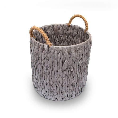 Cesto Casa OK 30x38Cm P Ferro e Forro Linho VH219501