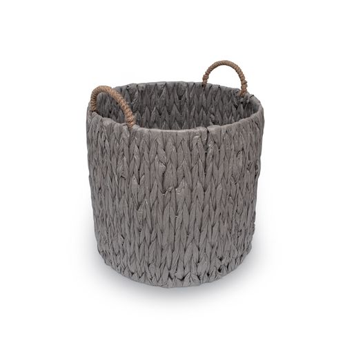 Cesto Casa OK 40x44Cm M Ferro e Forro Linho VH219501