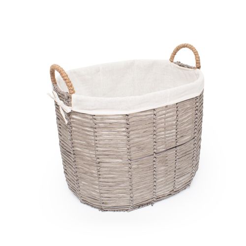 Cesto Casa OK 46x35x42Cm M Ferro e Forro Linho VH219519EI