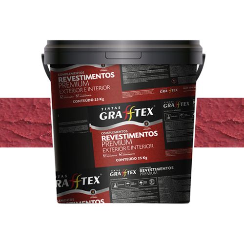 Tinta Grafftex Textura Barrica 25Kg Vermelho 10080118