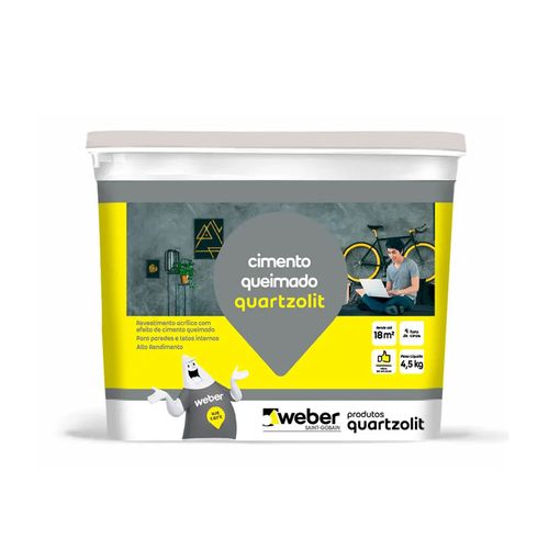 Cimento Queimado Quartzolit Cinza 4,5Kg 0541.00001.0001CX