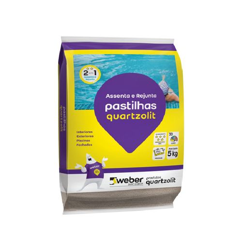 Argamassa Quartzolit Pastilha Interna e Externa Preto Grafite 5KG 0561.00042.0030FD