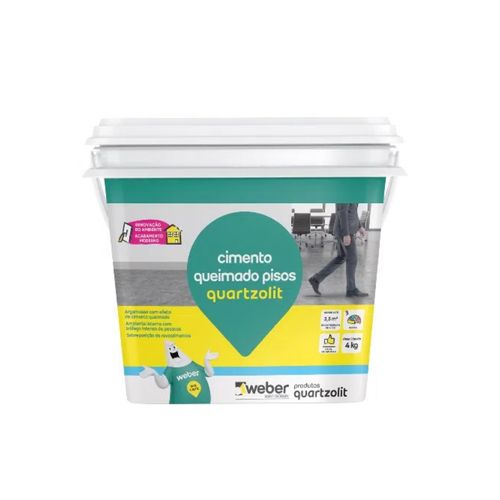 Cimento Queimado Quartzolit Piso Cinza Outono 4 Kilo 0585.00019.0001Cx