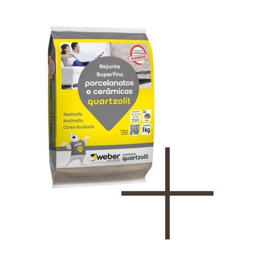 Rejunte Quartzolit Porcelanato 1Kg Marrom Café 0110.00049.0015FD
