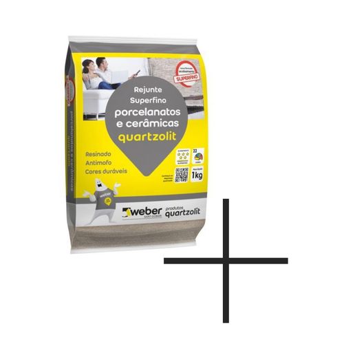 Rejunte Quartzolit Porcelanato 1Kg Preto Grafite 0110.00042.0015FD