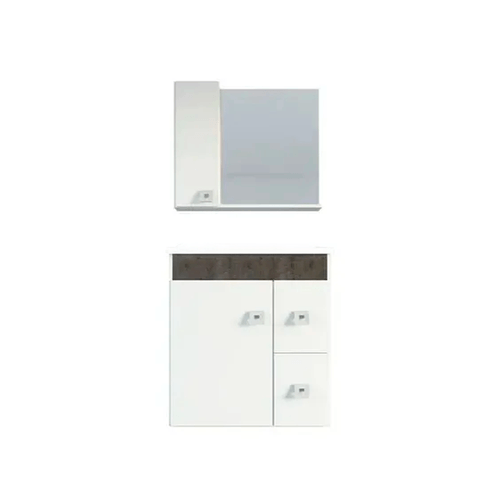 Kit Gaam Essenza 600 Suspenso com Espelho Branco/Preto 200014/15285