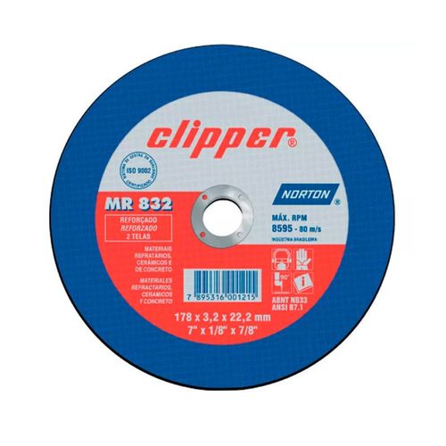 Disco Norton Clipper Diamantado para Refratários 178mm — Ref. 66252927067