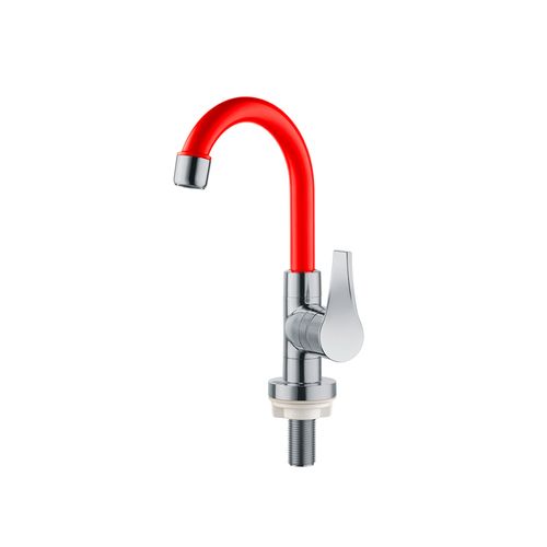 Torneira Herc Lavatório Mesa Bica Alta Twist Vermelho 2961