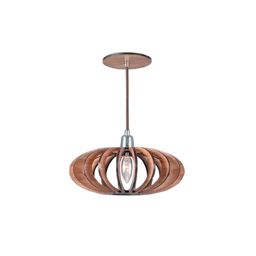 Pendente Babilux Elíptico em MDF 16x31cm 1xE27 — Ref. MPD183