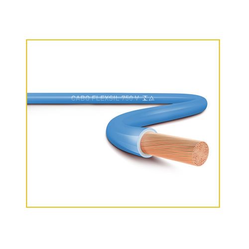 Cabo Sil Flexível 750V 4,0Mm Azul Metro Linear 89.019