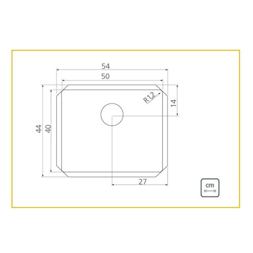 Cuba Tramontina Quadrum U 94007/112 50X40X20,5 C/V 4.1/2