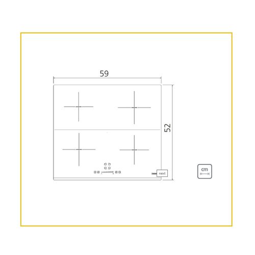 Cooktop Tramontina Inducao 94751/221 Square Slider B 4Ei