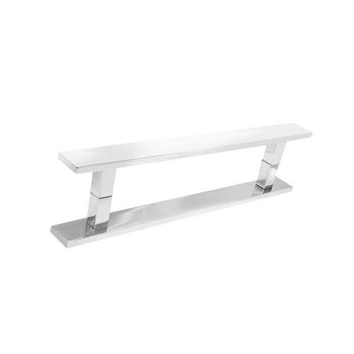 Puxador Wf Rubi  60Cm Duplo Vidro/Madeira Polido