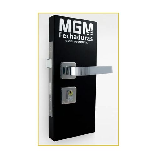 Fechadura MGM Módena Cromada Externa Roseta 40mm ID 10765