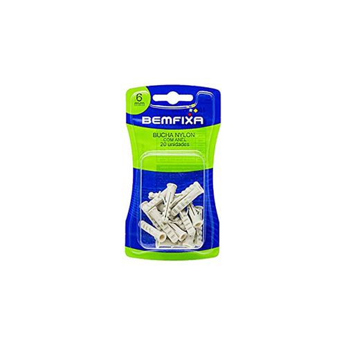 Bucha Bemfixa Nylon 06mm com Parafuso FS CCH Cartela 10 Peças 3202