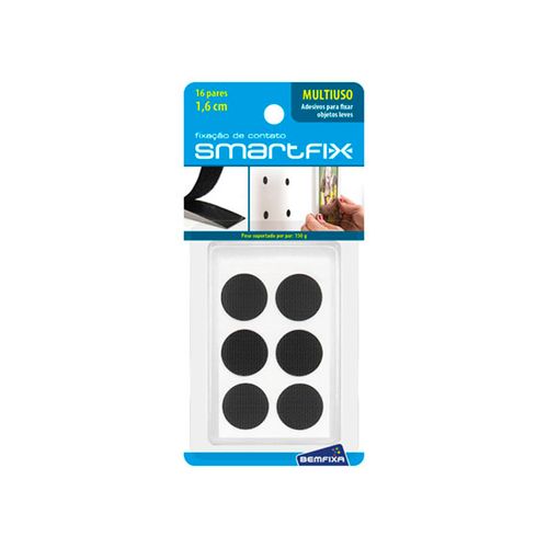 Circulos Auto Adesiva Bemfixa 16mmx16mm Preto 5110