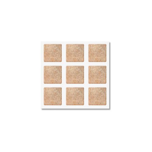 Feltro Adesivo Bemfixa Quadrado 20x20mm Marrom 18 Unidades 9334