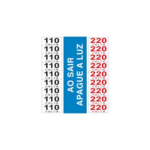 Placa Bemfixa 15x15 110/220 Apague a Luz Aluminio 6580