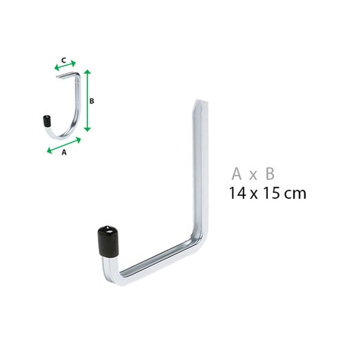 Suporte Bemfixa N3 14x15cm Multiuso Alumínio Natural modelo Gancho 6047