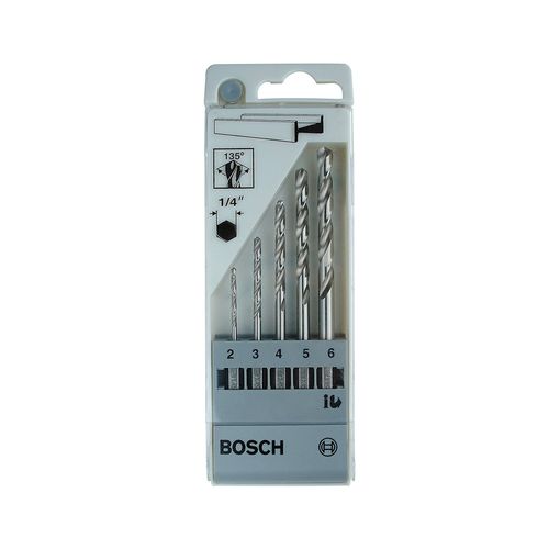 Kit Bosch de Brocas HSS-G para Metal 2-6mm 5 Peças — Ref. 2608595517