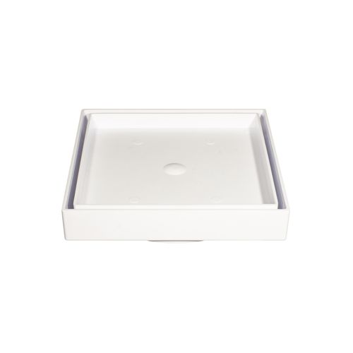 Ralo Linear Estrela Invisivel 15X15Cm Branco