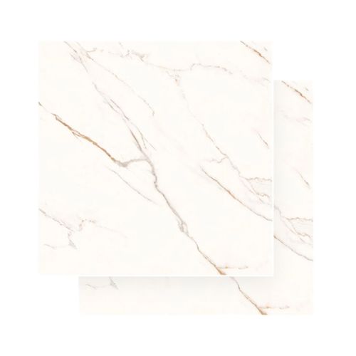 Piso Porcelanato Helena 82X82 Fili Gold Esmaltado Retificado Polido HPO 820.002