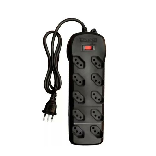 Filtro De Linha Qualitronix 10 Tomadas Preto QFL10