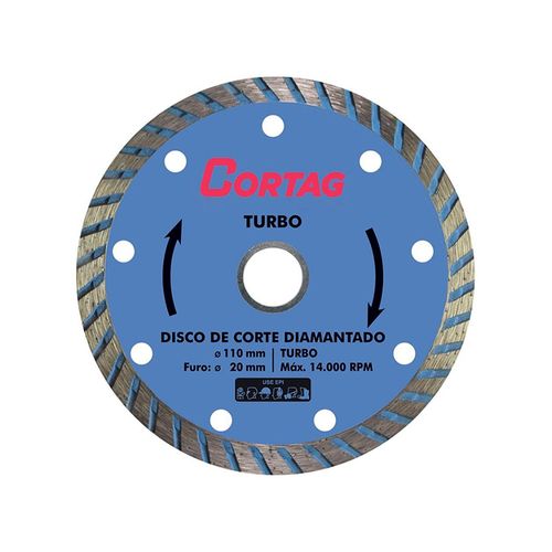Disco Diamantado Cortag Turbo 110mm 60599