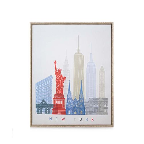 Quadro Casa Ok MDF 40x50Cm New York Colorida Ok-80092