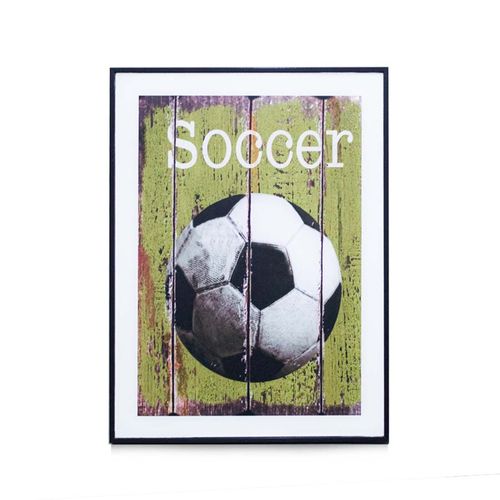 Quadro Casa Ok Vidro 30x40Cm Soccer Ok-80566