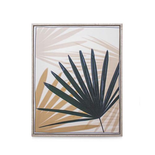Quadro Casa Ok MDF 40x50Cm Folhas Verdes Ok-80238