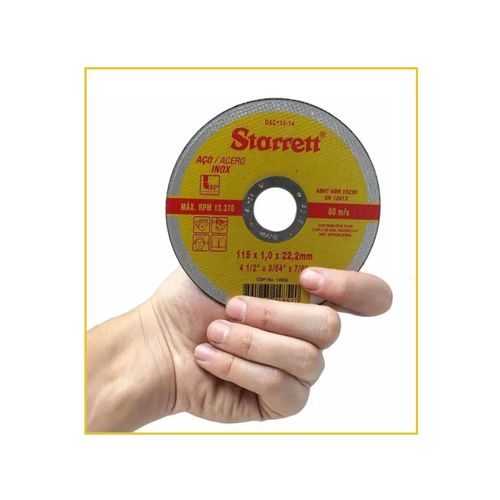 Disco Corte Starret Aco 2T 115x1,0x22,2mm DAC115-14