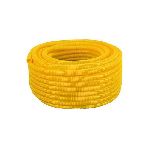 Mangueira Corrugada Plastibras Amarela 25Mm Rolo 50 Metros