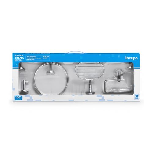 Kit Incepa Thema 5 Peças Cromado B8006I4CR0