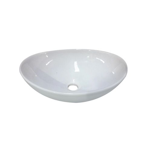 Cuba Casa Ok Apoio Oval 40,5x33x14cm Branco PT007A