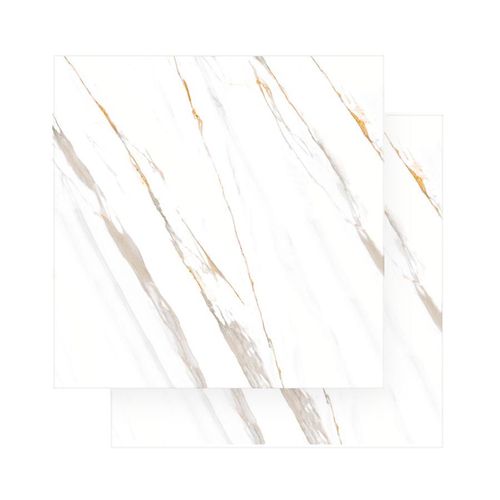 Piso Cerâmico Vivence 74x74 Retificado Calacata Oro Polido PR374002 - LC
